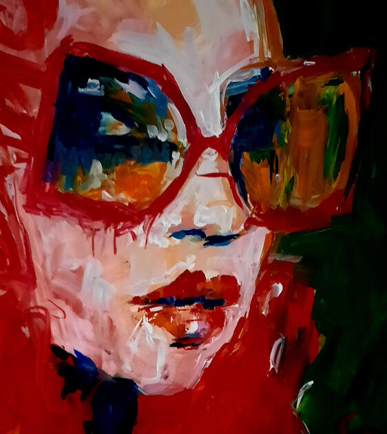 summer, acrylverf op foamboard gevernist, 44.5x50xm